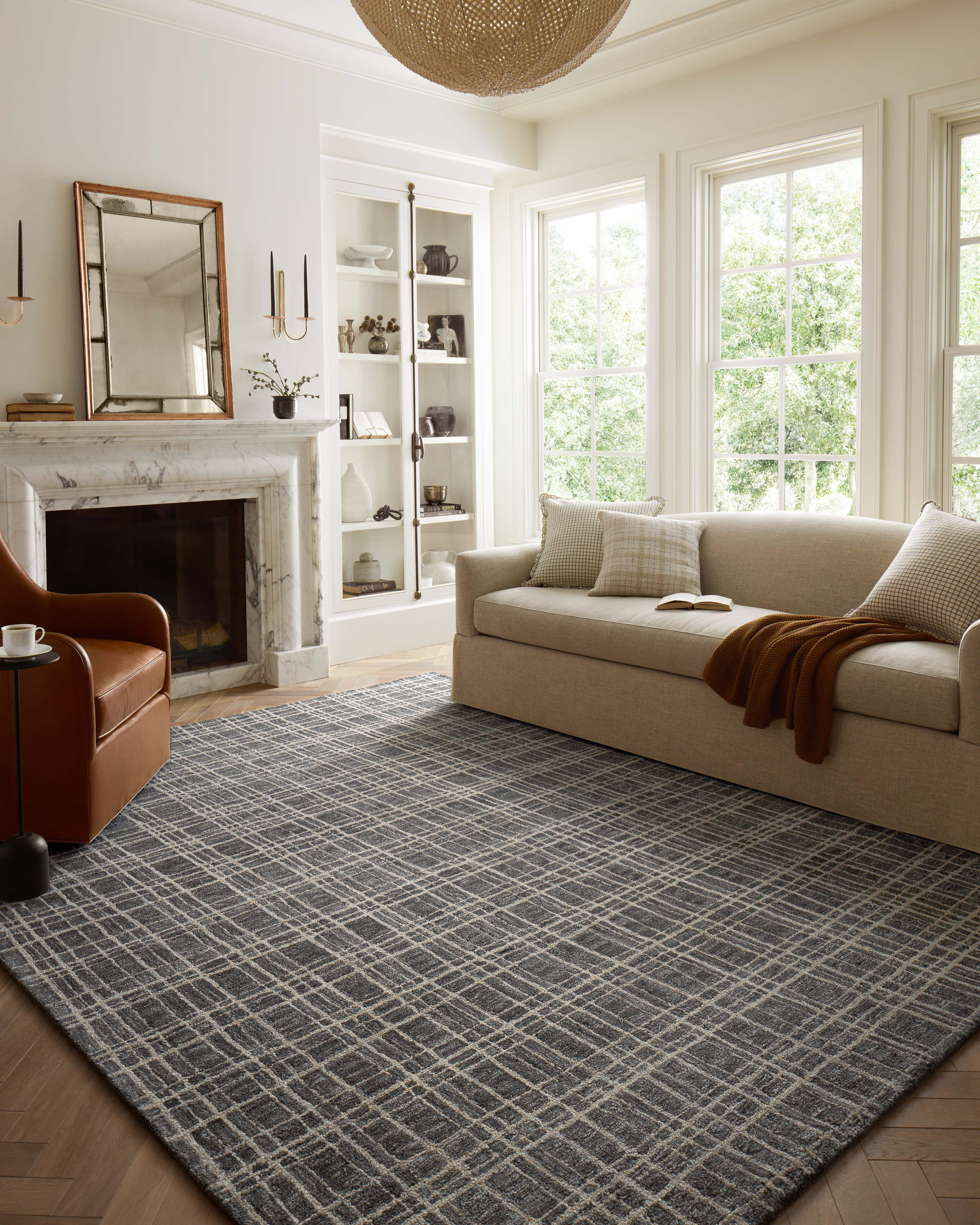 Chris Loves Julia x Loloi Polly Graphite / Pebble Area Rug